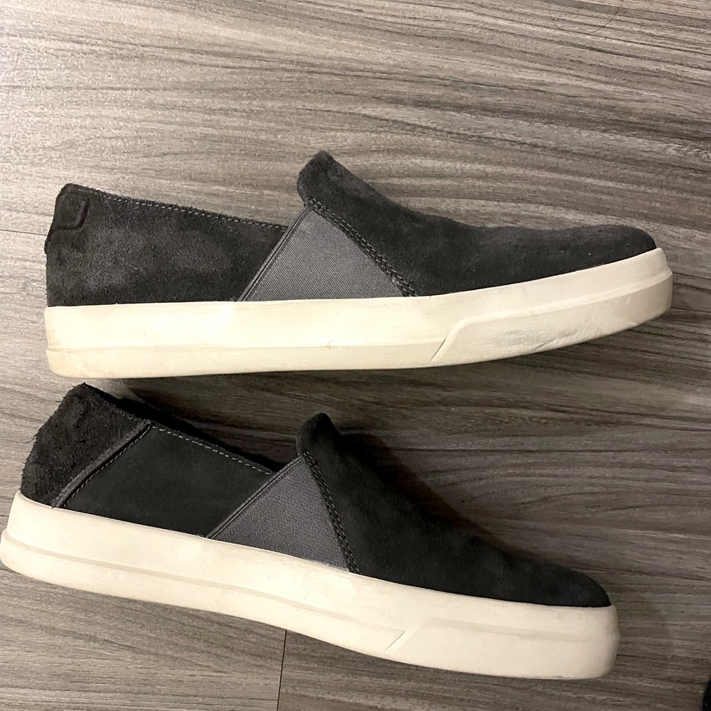 Vince Carlin slip ons, graphite